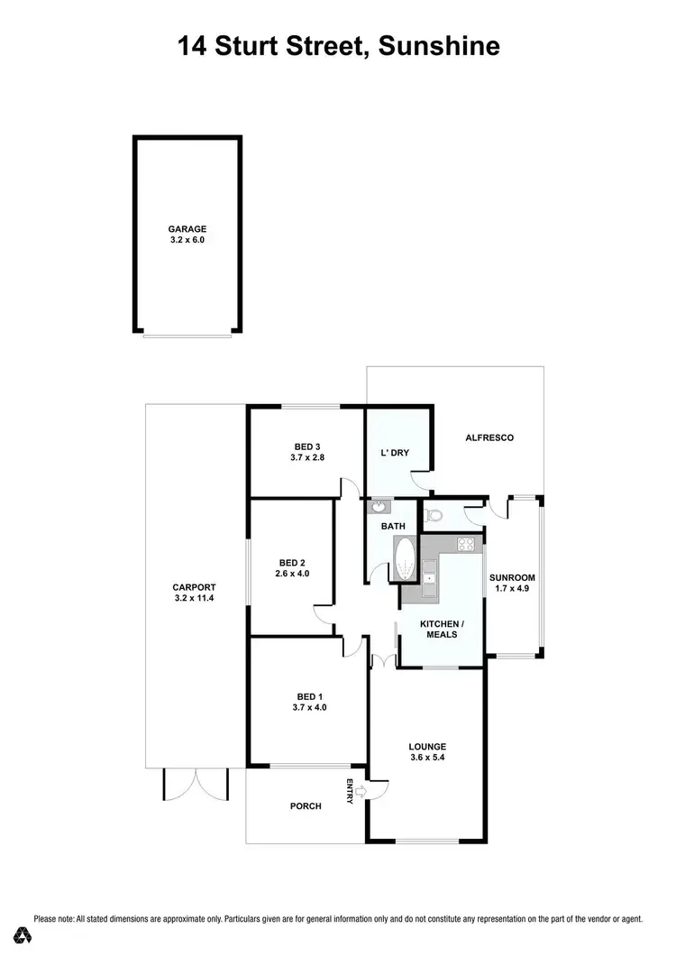 Floorplan of Homely house listing, 14 Sturt Street, Sunshine VIC 3020