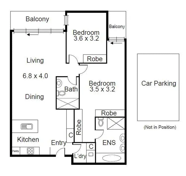 Floorplan of Homely apartment listing, 514/62 Mount Alexander Road, Travancore VIC 3032