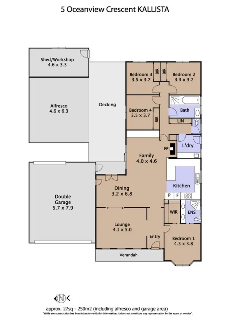 Floorplan of Homely house listing, 5 Ocean View Crescent West, Kallista VIC 3791