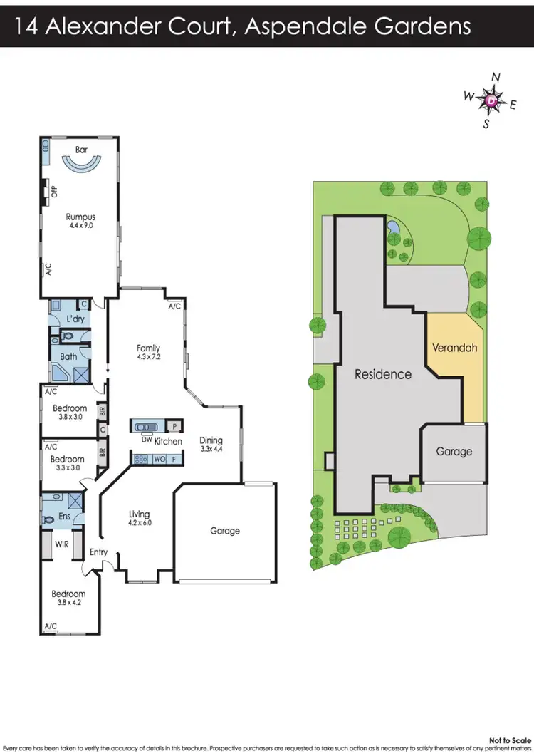 Floorplan of Homely house listing, 14 Alexander Court, Aspendale Gardens VIC 3195