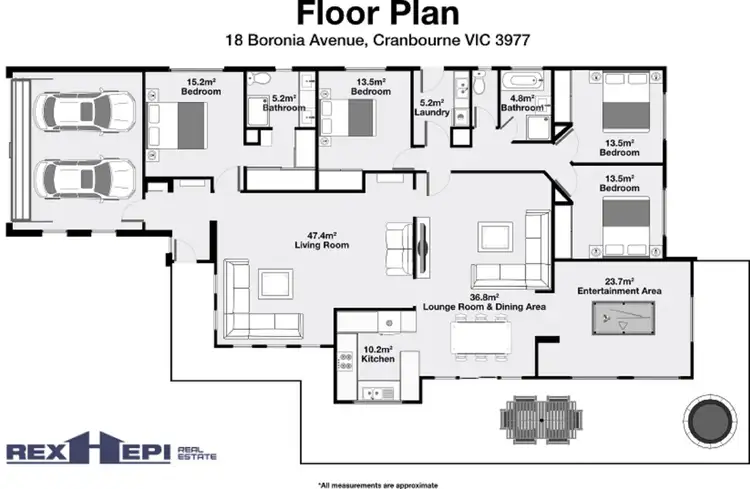 Floorplan of Homely house listing, 18 Boronia Avenue, Cranbourne VIC 3977