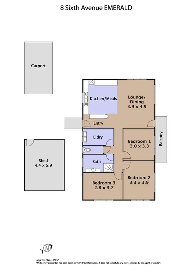 Floorplan of Homely house listing, 8 Sixth Avenue, Cockatoo VIC 3781
