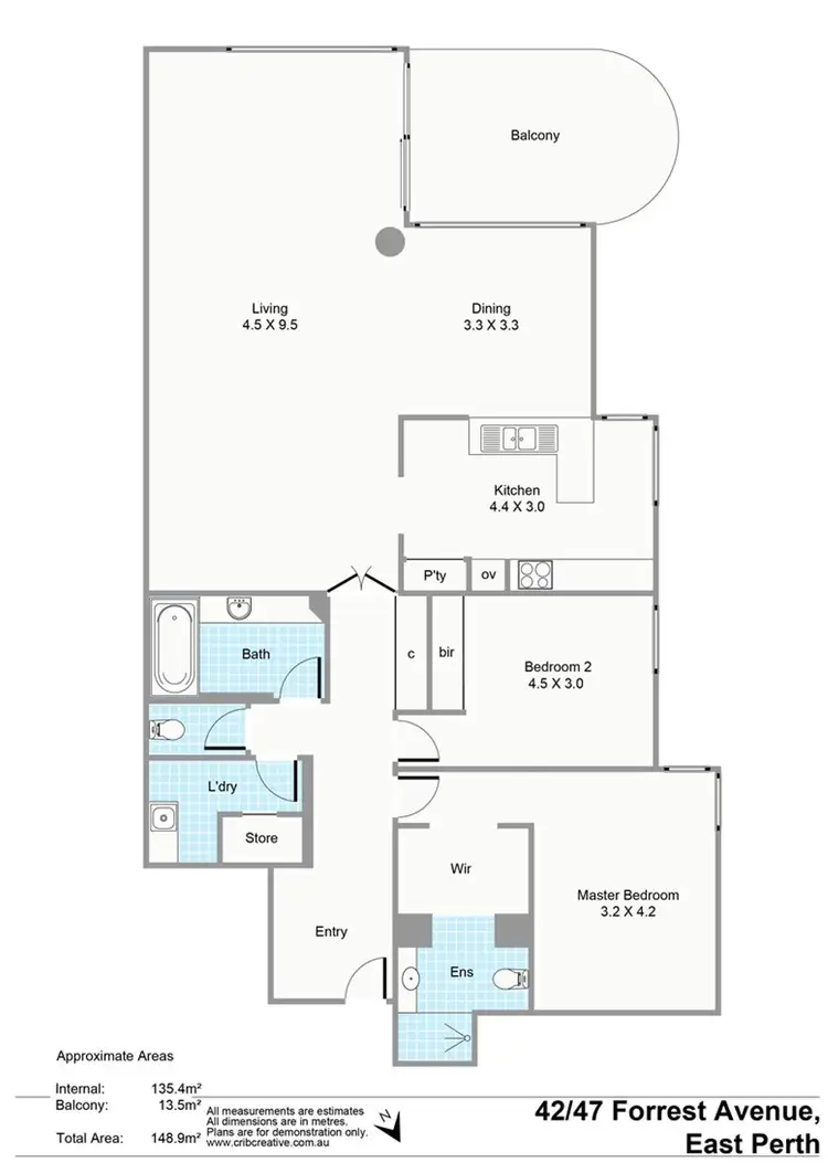 Floorplan of Homely apartment listing, 42/47 Forrest Avenue, East Perth WA 6004