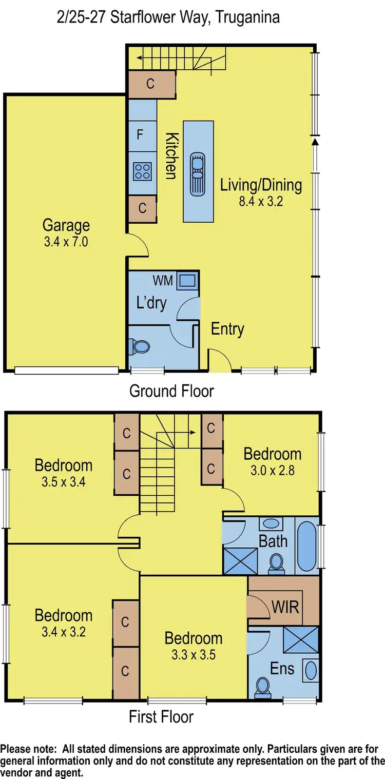 Floorplan of Homely townhouse listing, 2/25-27 STARFLOWER WAY, Truganina VIC 3029