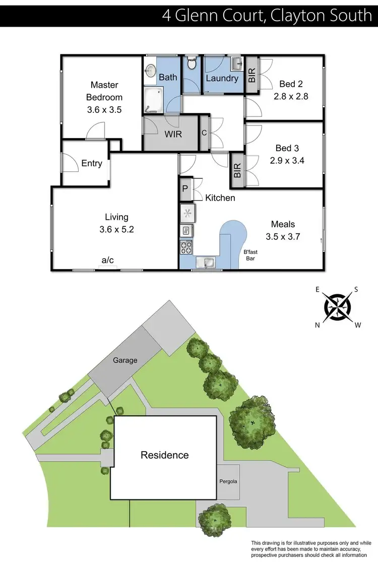 Floorplan of Homely house listing, 4 Glenn Court, Clayton South VIC 3169