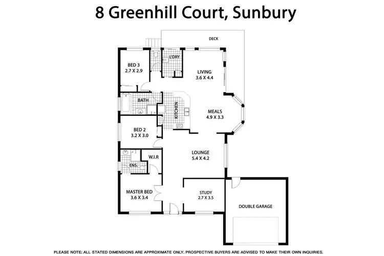 Floorplan of Homely house listing, 8 Greenhill Court, Sunbury VIC 3429