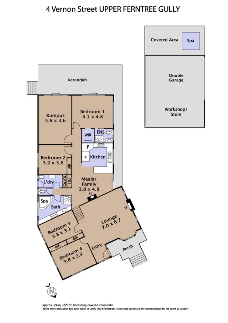 Floorplan of Homely house listing, 4 Vernon Street, Upper Ferntree Gully VIC 3156