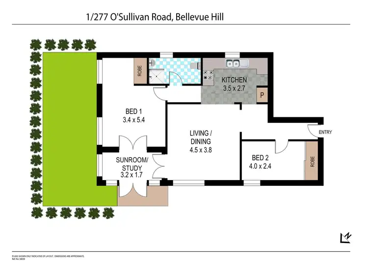 Floorplan of Homely apartment listing, 1/277 O'Sullivan Road, Bellevue Hill NSW 2023