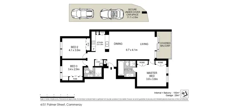 Floorplan of Homely apartment listing, 4/51 Palmer Street, Cammeray NSW 2062