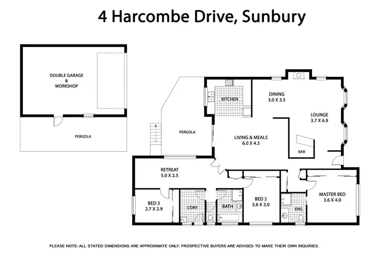 Floorplan of Homely house listing, 4 Harcombe Drive, Sunbury VIC 3429