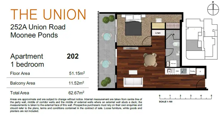 Floorplan of Homely apartment listing, 202/252A Union Road, Moonee Ponds VIC 3039