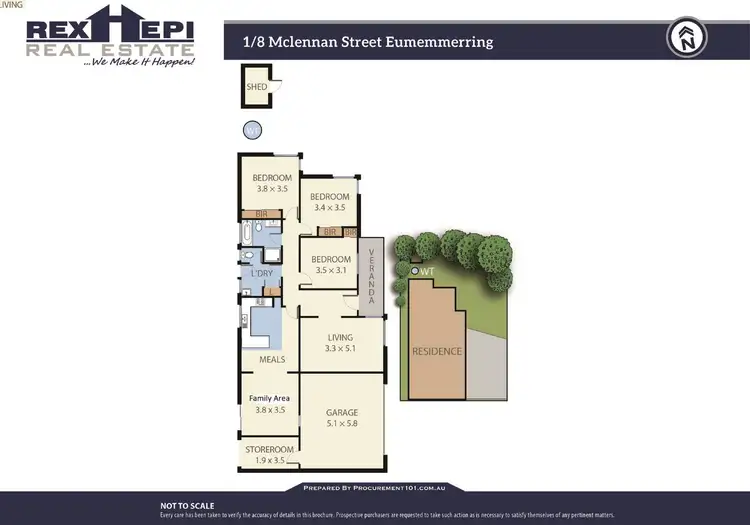 Floorplan of Homely house listing, Unit 1/8 McLennan Street, Eumemmerring VIC 3177