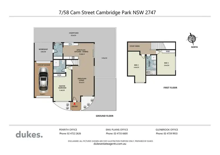 Floorplan of Homely townhouse listing, 7/58 Cam Street, Cambridge Park NSW 2747