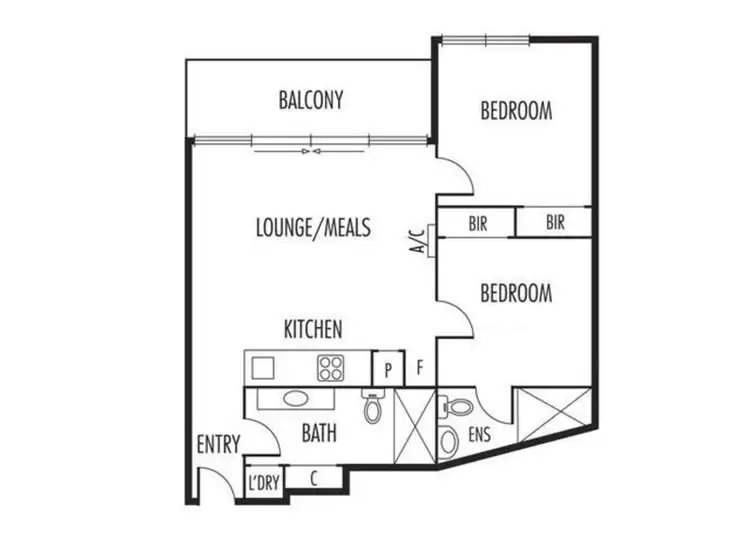 Floorplan of Homely apartment listing, 2009/673 La Trobe Street, Docklands VIC 3008