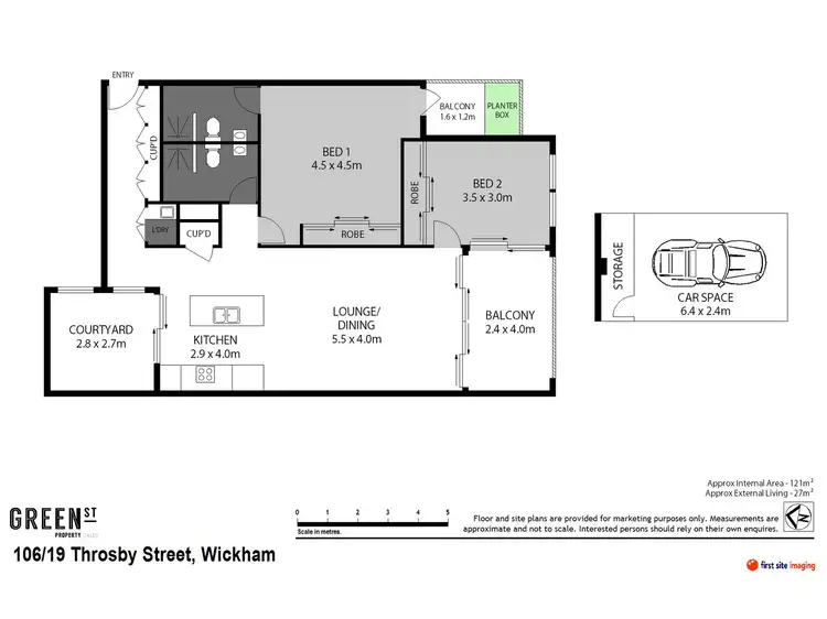 Floorplan of Homely apartment listing, 106/19 Throsby Street, Wickham NSW 2293