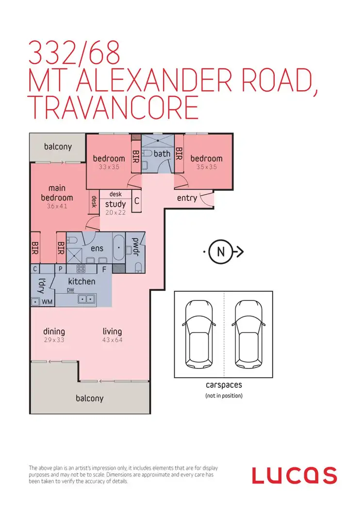 Floorplan of Homely townhouse listing, 332/68 Mt Alexander Road, Travancore VIC 3032