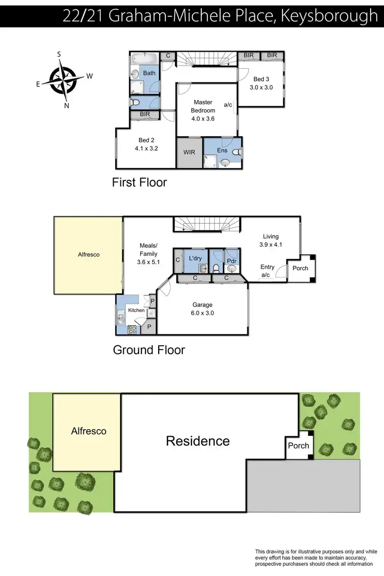 Floorplan of Homely townhouse listing, 22/21 Graham-Michele Place, Keysborough VIC 3173