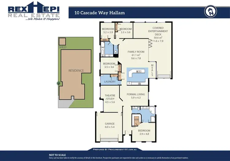 Floorplan of Homely house listing, 10 Cascade Way, Hallam VIC 3803