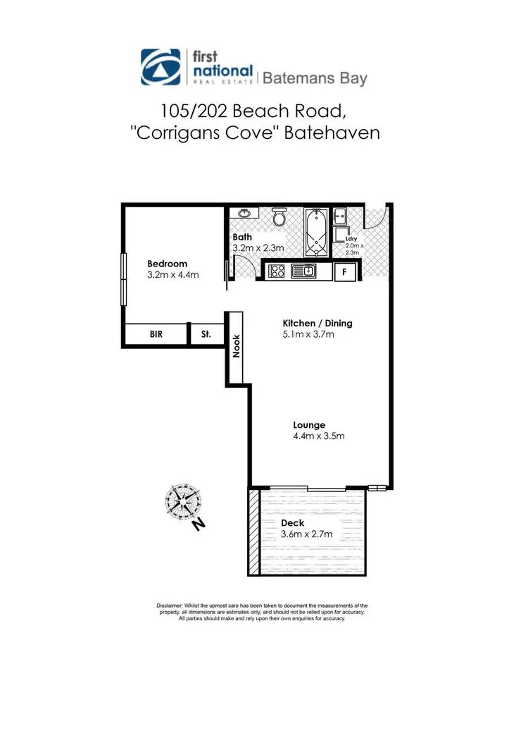 Floorplan of Homely unit listing, 105/202-204 Beach Road, Batehaven NSW 2536