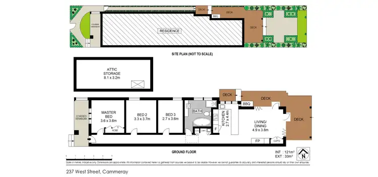 Floorplan of Homely semi-detached listing, 237 West Street, Cammeray NSW 2062
