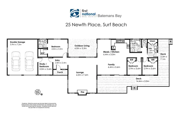 Floorplan of Homely house listing, 25 Newth Place, Surf Beach NSW 2536
