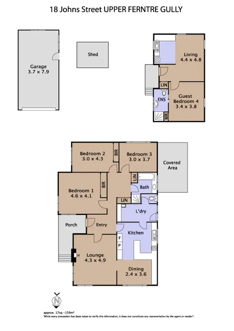 Floorplan of Homely house listing, 18 Johns Street, Upper Ferntree Gully VIC 3156