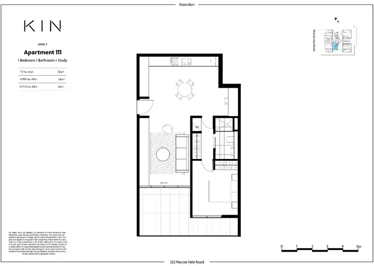 Floorplan of Homely apartment listing, 111/324 Pascoe Vale Road, Essendon VIC 3040