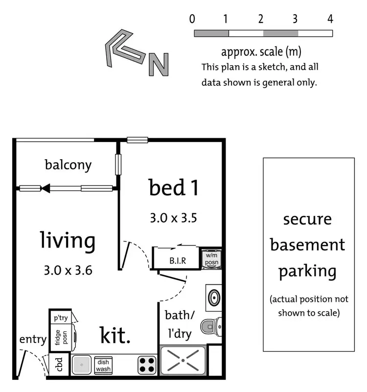Floorplan of Homely apartment listing, 613B/1-19 Colombo Street, Mitcham VIC 3132