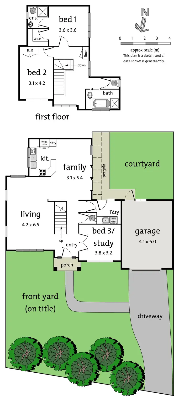 Floorplan of Homely townhouse listing, 1/626 Whitehorse Road, Mitcham VIC 3132