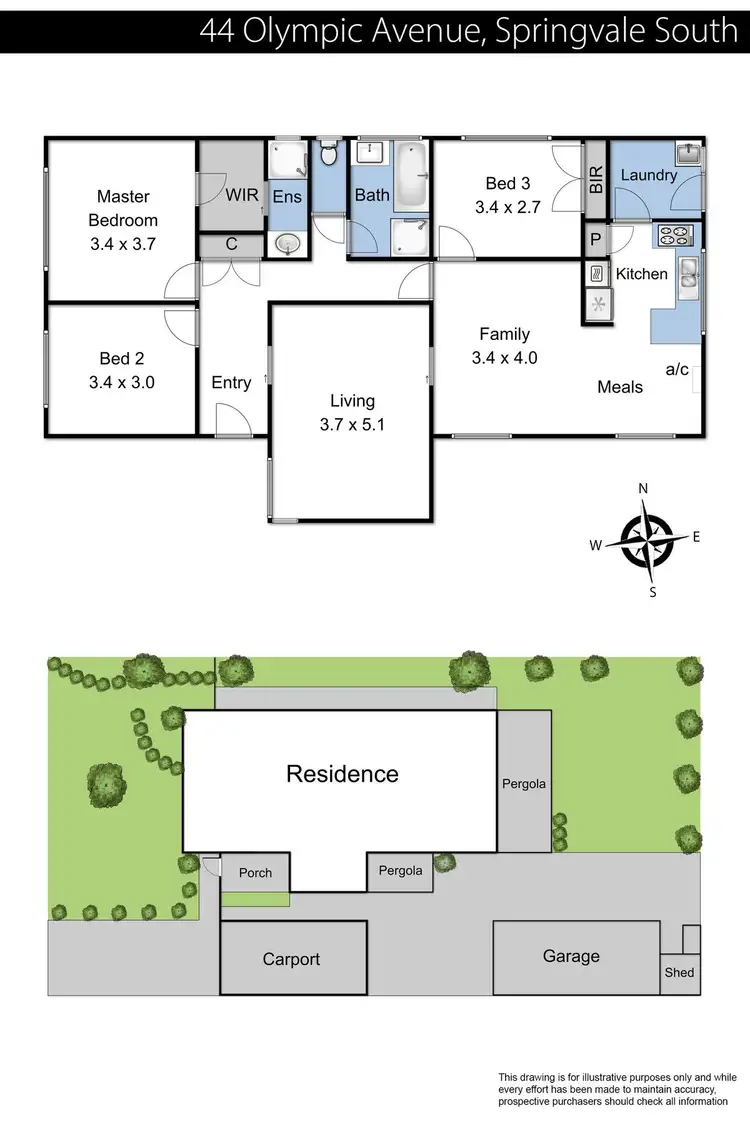 Floorplan of Homely house listing, 44 Olympic Avenue, Springvale South VIC 3172