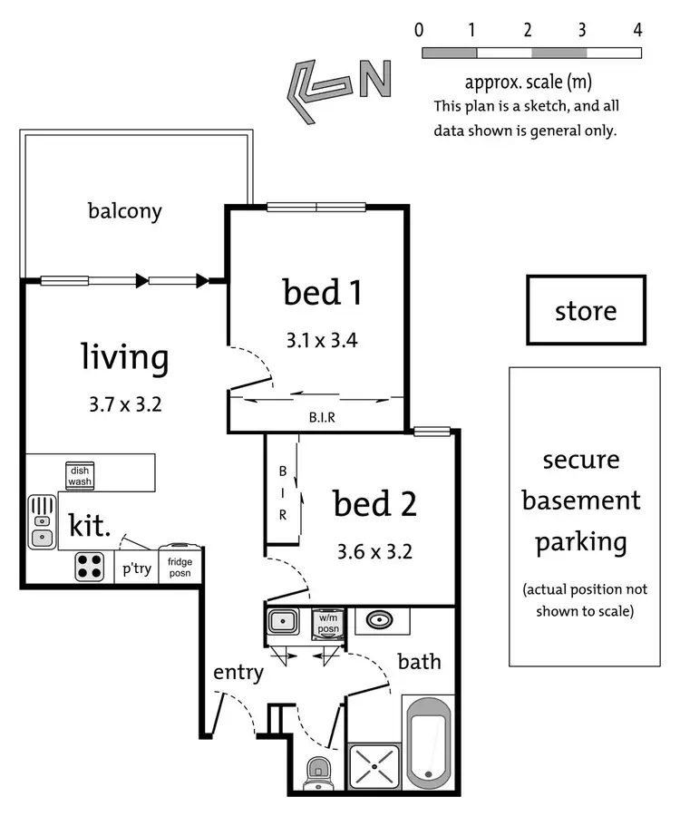 Floorplan of Homely apartment listing, 202/296 Mt Dandenong Road, Croydon VIC 3136