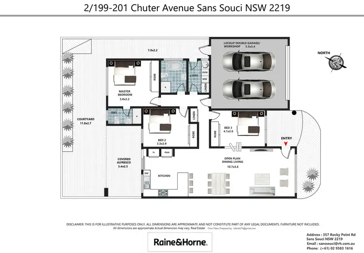 Floorplan of Homely villa listing, 2/199-201 Chuter Avenue, Sans Souci NSW 2219