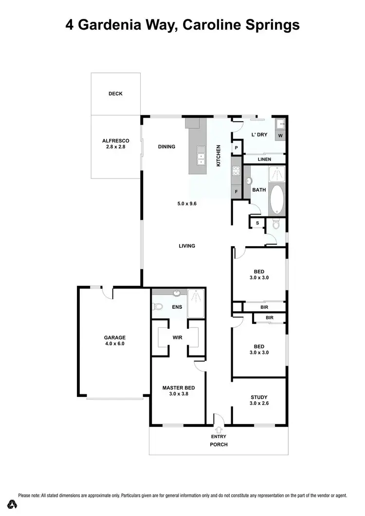 Floorplan of Homely house listing, 4 Gardenia Way, Caroline Springs VIC 3023