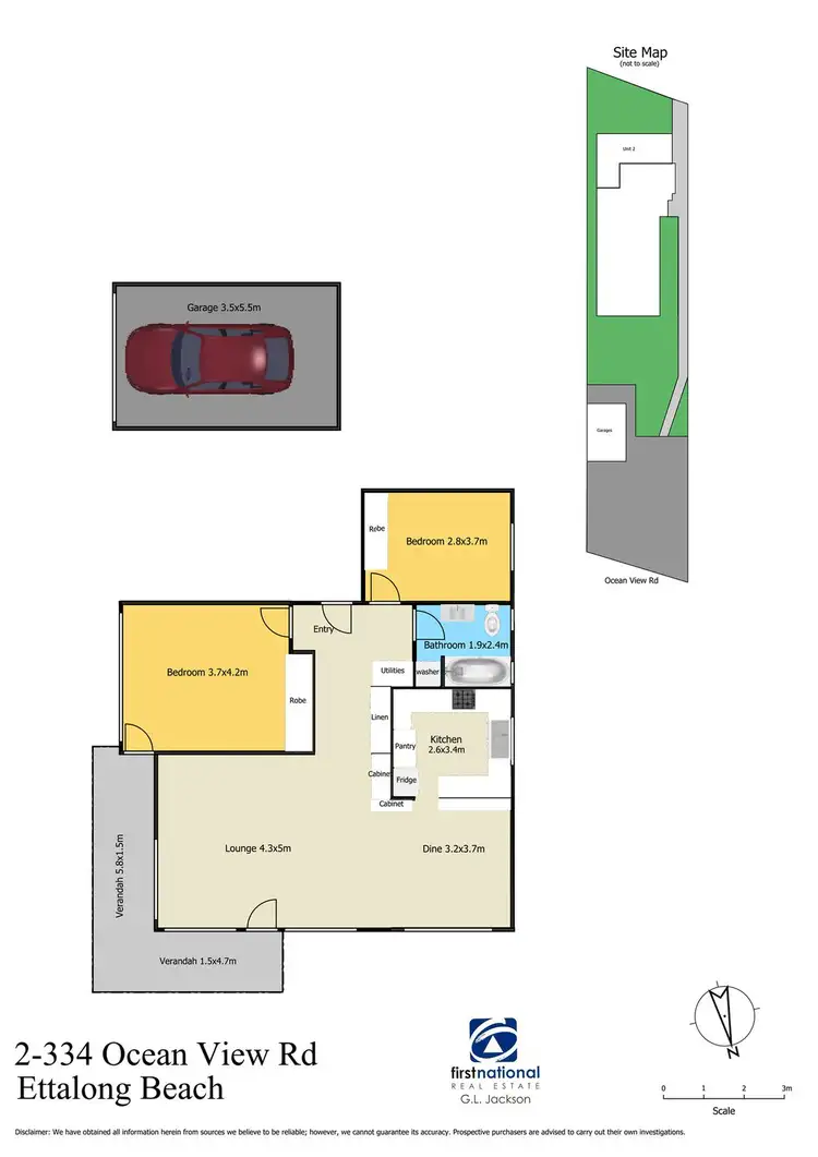 Floorplan of Homely unit listing, 2/334 Ocean View Road, Ettalong Beach NSW 2257