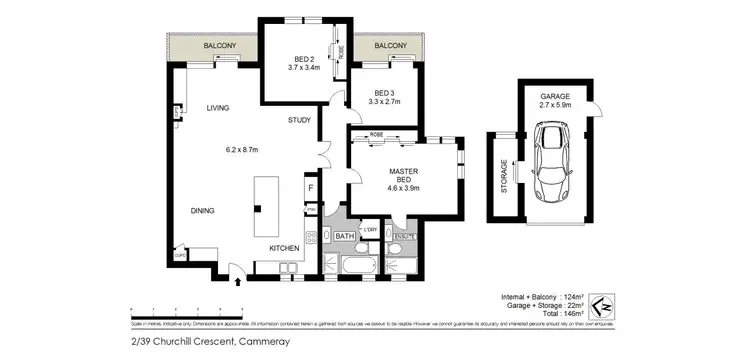 Floorplan of Homely apartment listing, 2/39 Churchill Crescent, Cammeray NSW 2062