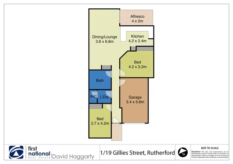 Floorplan of Homely unit listing, 19A - Unit 1 Gillies Street, Rutherford NSW 2320
