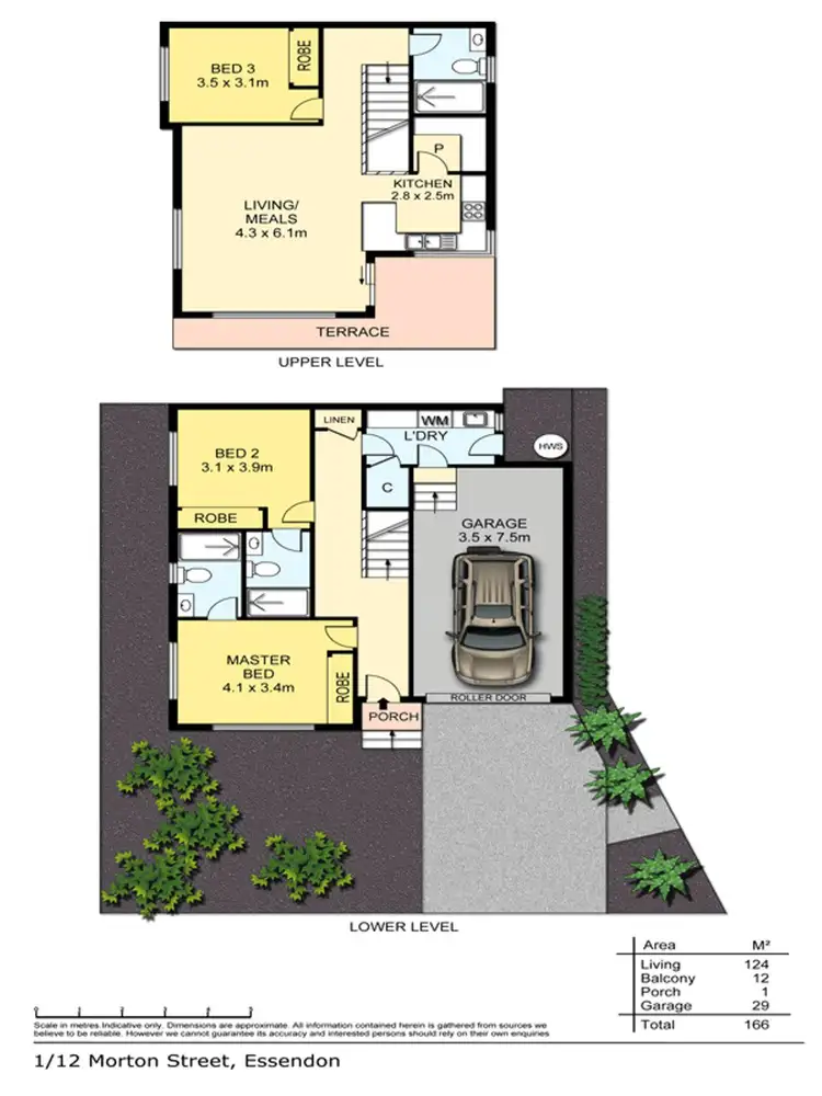 Floorplan of Homely townhouse listing, 1/12 Morton Street, Essendon VIC 3040
