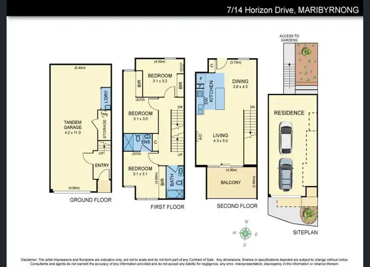 Floorplan of Homely townhouse listing, 7/14 Horizon Drive, Maribyrnong VIC 3032
