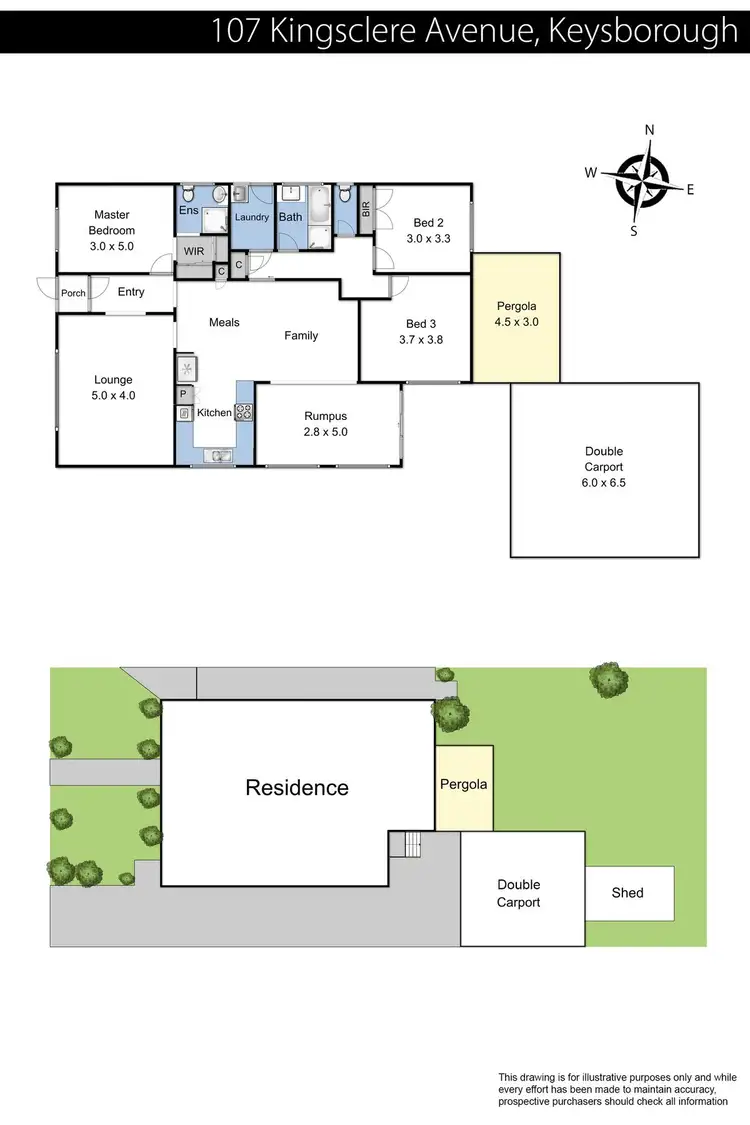 Floorplan of Homely house listing, 107 Kingsclere Avenue, Keysborough VIC 3173