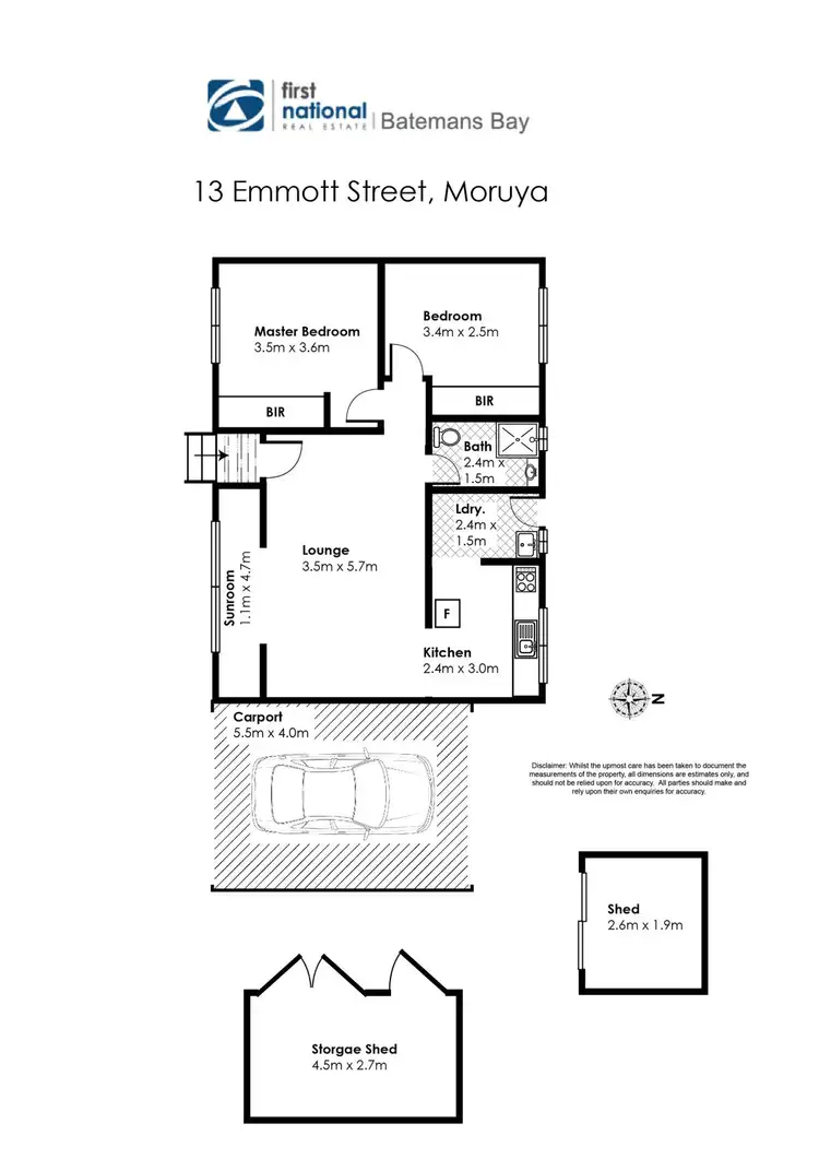 Floorplan of Homely house listing, 13 Emmott Street, Moruya NSW 2537