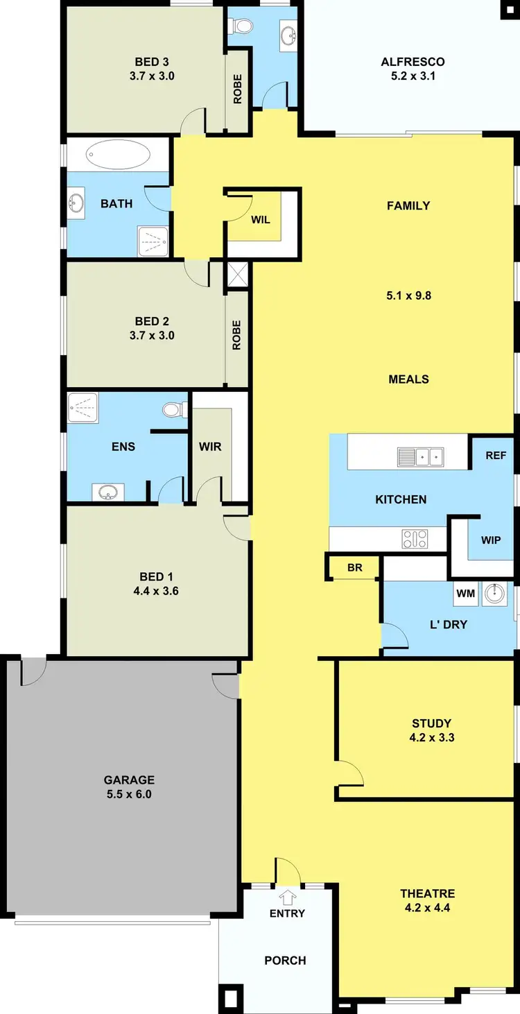 Floorplan of Homely house listing, 36 Goodenia Way, Caroline Springs VIC 3023