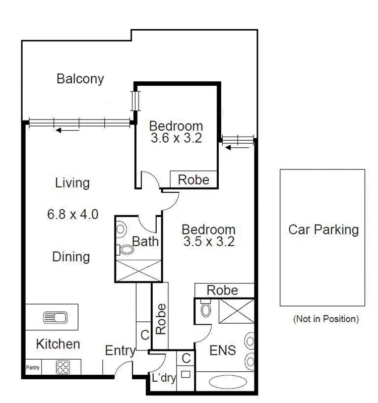 Floorplan of Homely apartment listing, 204/66 Mount Alexander Road, Travancore VIC 3032