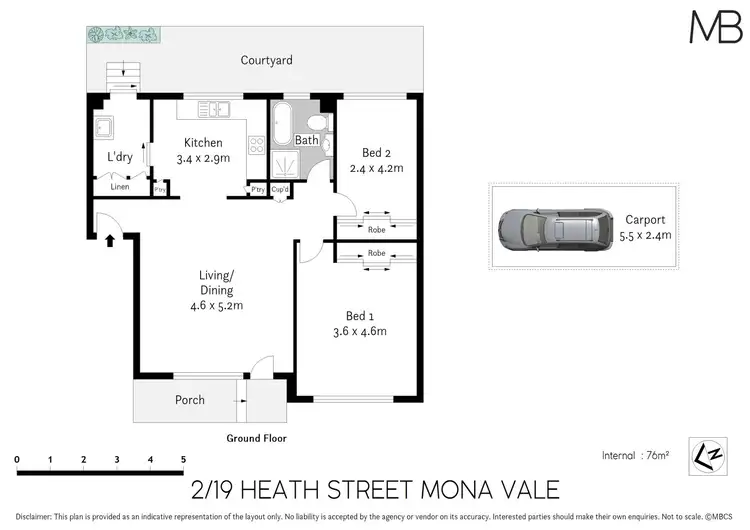 Floorplan of Homely unit listing, 2/19 Heath Street, Mona Vale NSW 2103