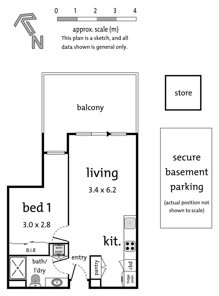 Floorplan of Homely apartment listing, 1105/176 Edward Street, Brunswick East VIC 3057