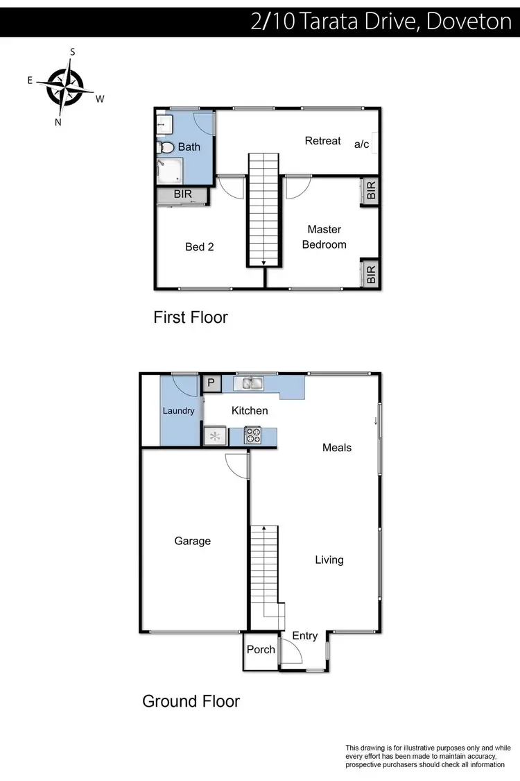 Floorplan of Homely townhouse listing, 2/10 Tarata Drive, Doveton VIC 3177