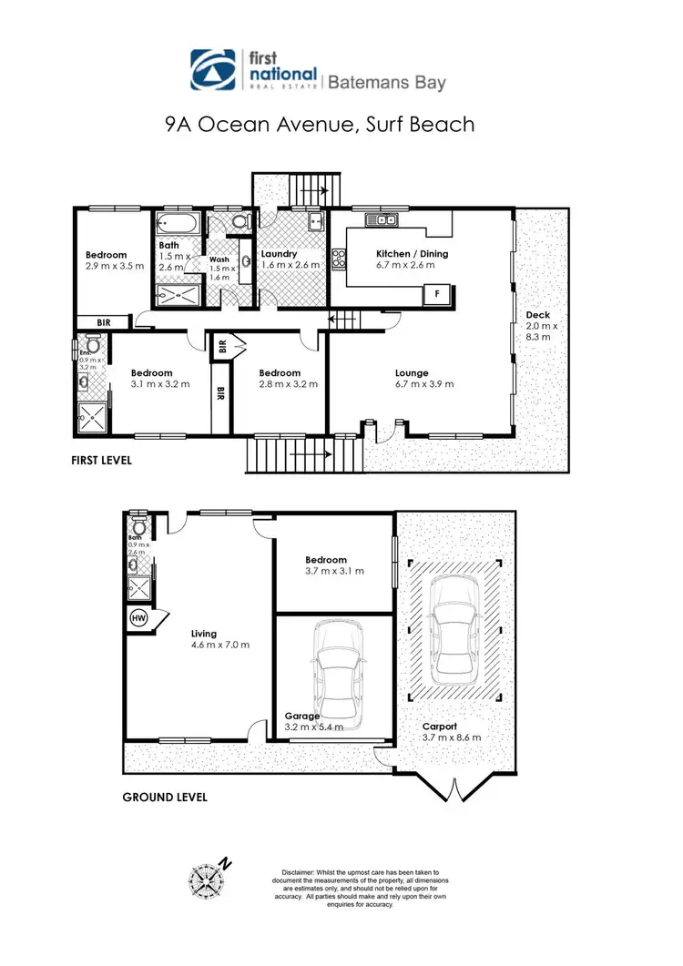 Floorplan of Homely house listing, 9A Ocean Avenue, Surf Beach NSW 2536