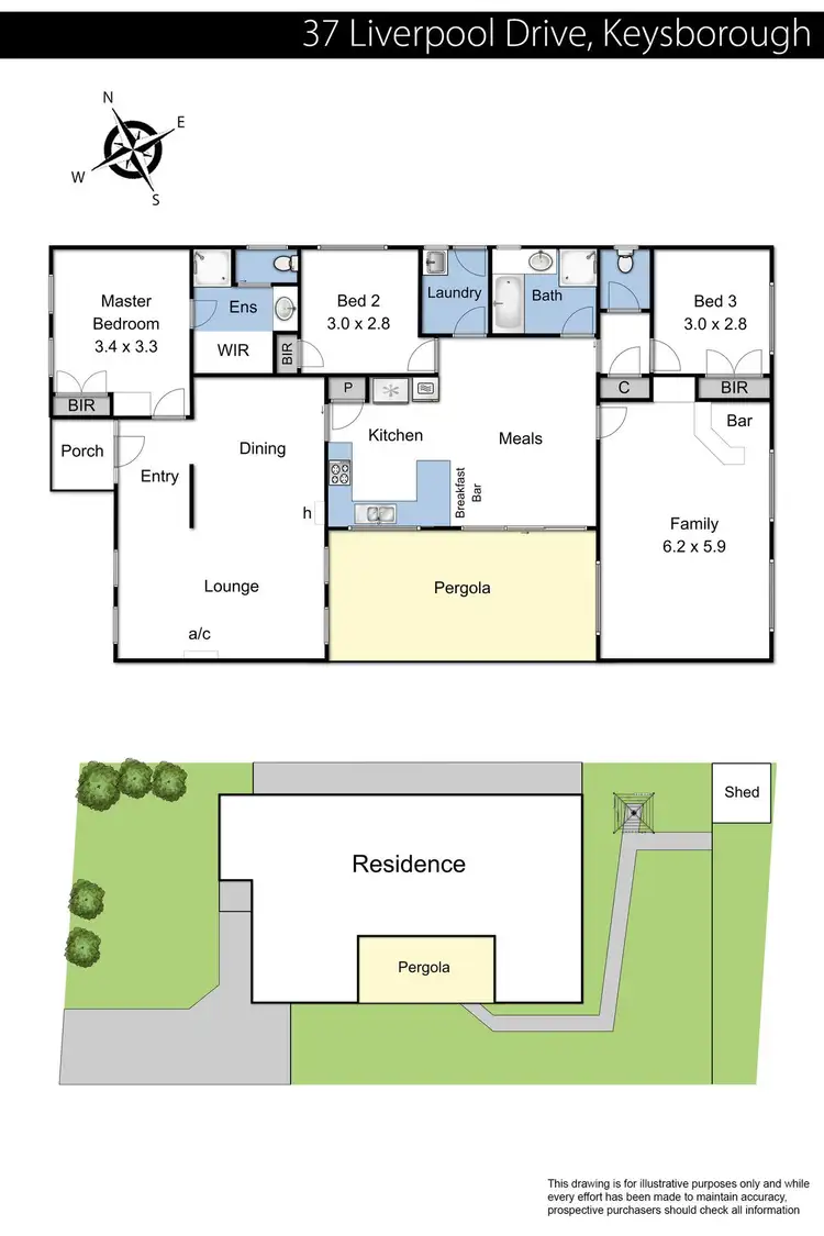 Floorplan of Homely house listing, 37 Liverpool Drive, Keysborough VIC 3173