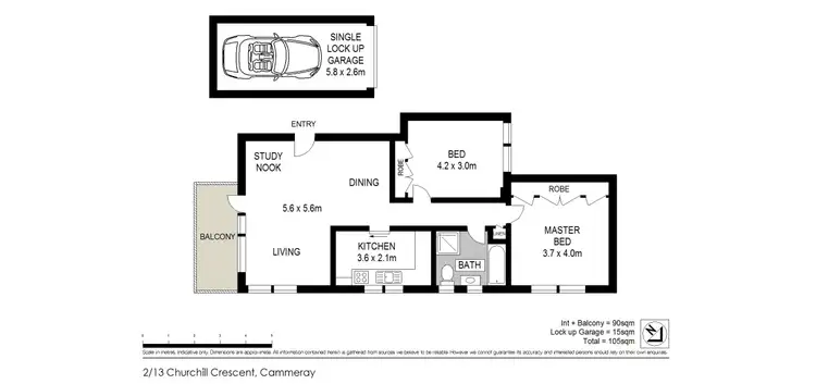 Floorplan of Homely apartment listing, 2/13 Churchill Crescent, Cammeray NSW 2062