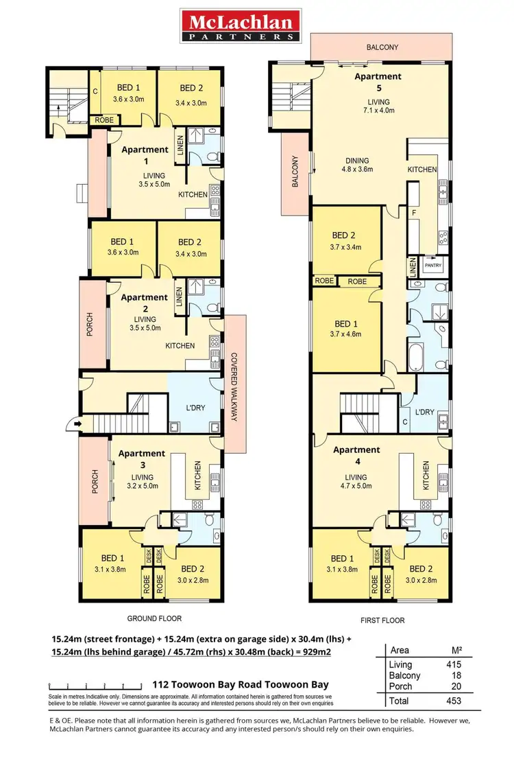 Floorplan of Homely block of units listing, Apts 1-5/112 Toowoon Bay Road, Toowoon Bay NSW 2261