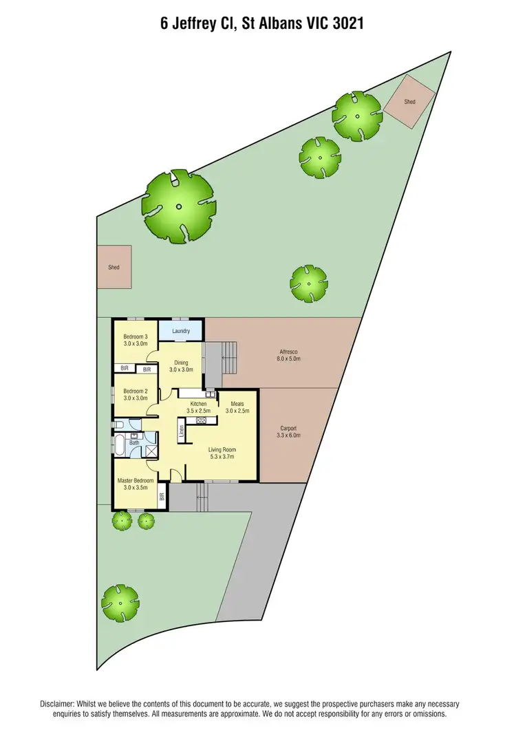 Floorplan of Homely house listing, 6 Jeffrey Close, St Albans VIC 3021